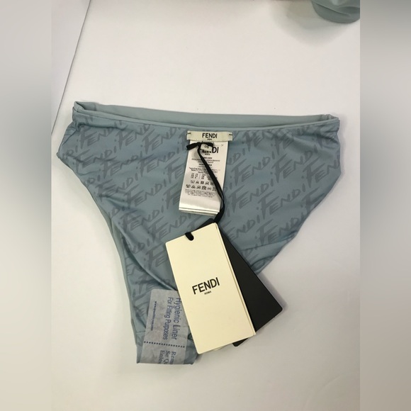 💯 - New Authentic Fendi Brush Logo Reversible Two-Piece Swimsuit - Picture 13 of 14